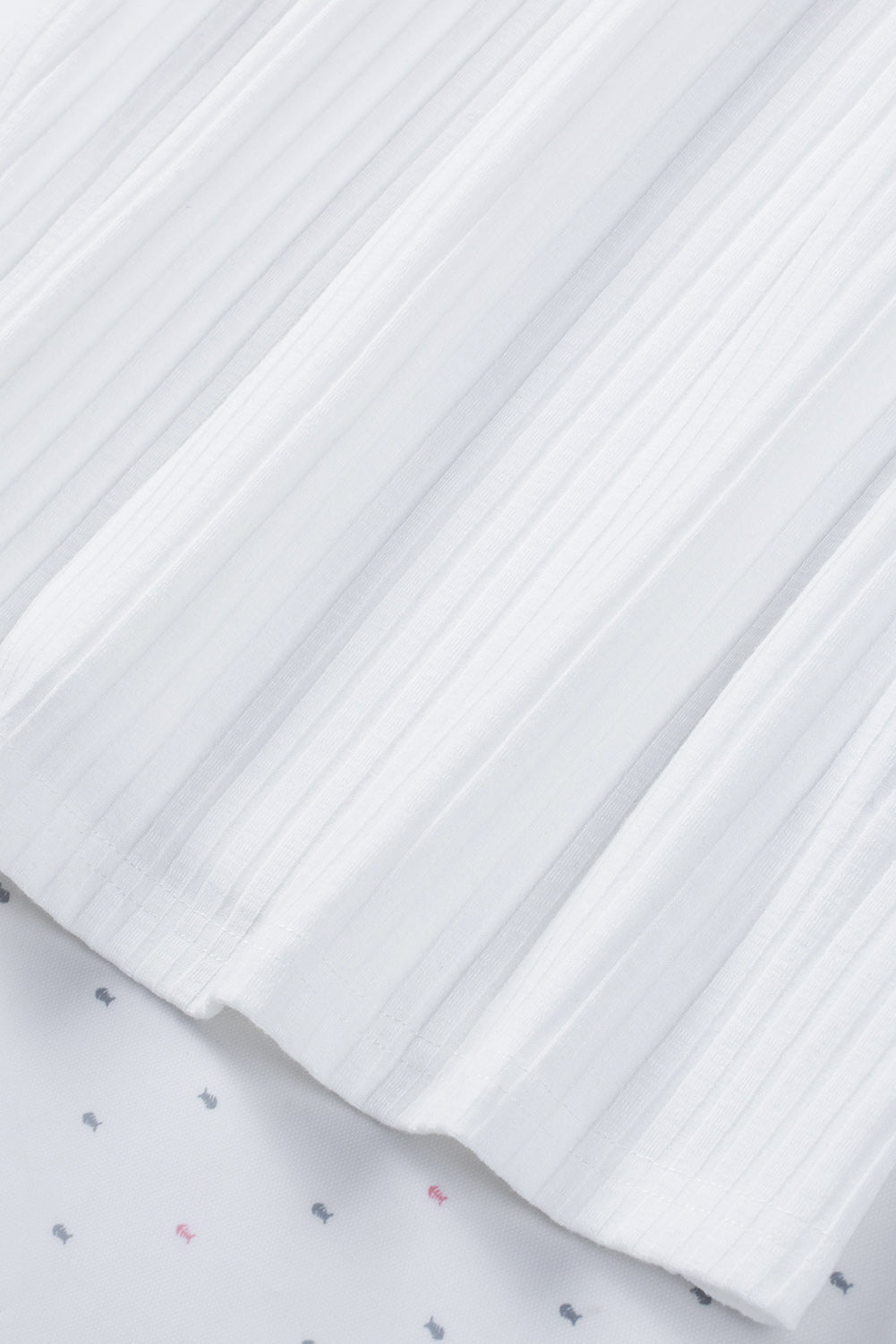 White Ribbed Lace Trim Racerback Tank