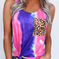 Tie Dye Leopard Pocket Splicing Tank