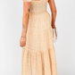 Yellow Puff Short Sleeve Floral Maxi Dress