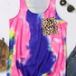 Tie Dye Leopard Pocket Splicing Tank