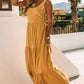 Sleeveless Ruched High Waist Maxi Dress