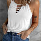 White Ladder Hollow-Out Tank Top