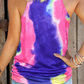 Tie Dye Leopard Pocket Splicing Tank